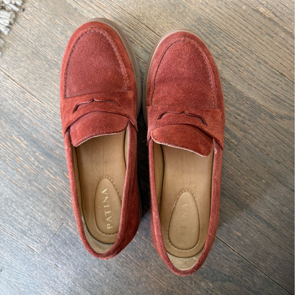 Patina Zoe Chunky Loafers brick color by Portland Leather goods size 9.5